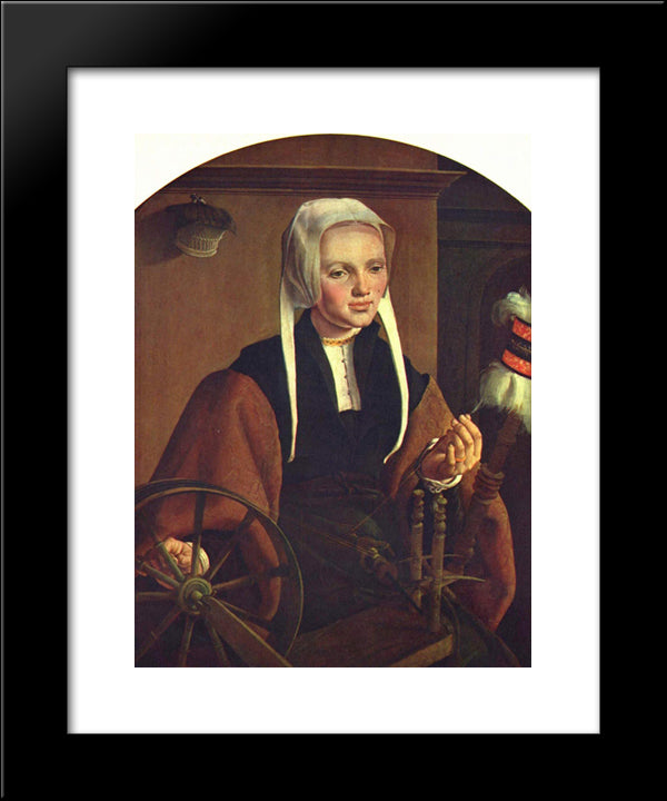Portrait Of A Woman 20x24 Black Modern Wood Framed Art Print Poster by van Heemskerck, Maerten
