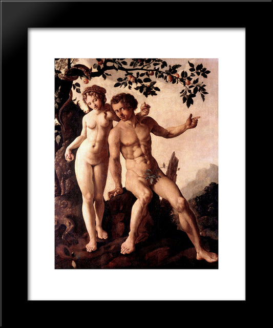 The Fall 20x24 Black Modern Wood Framed Art Print Poster by van Heemskerck, Maerten