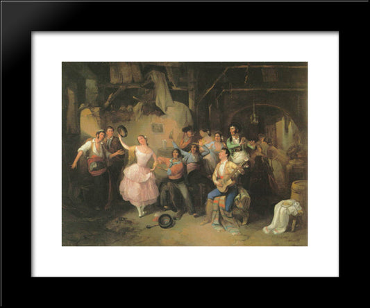 Juerga Flamenca En La Feria 20x24 Black Modern Wood Framed Art Print Poster by Rodriguez de Guzman, Manuel