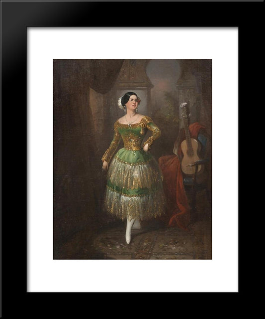 Lady Of Sevilla 20x24 Black Modern Wood Framed Art Print Poster by Rodriguez de Guzman, Manuel