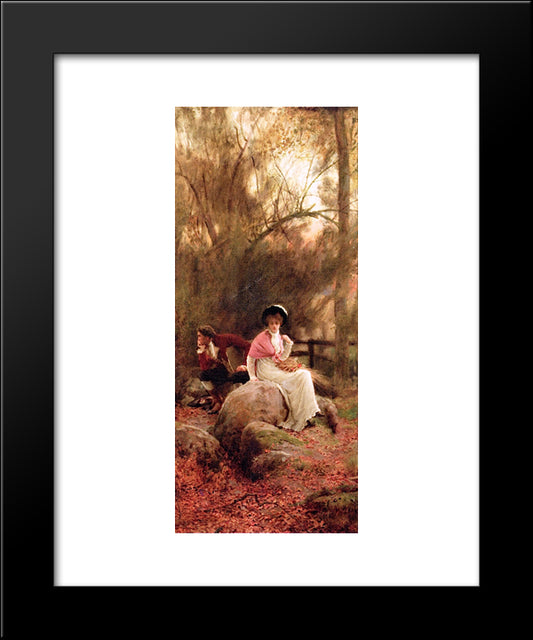 A Lovers' Spat 20x24 Black Modern Wood Framed Art Print Poster by Stone, Marcus