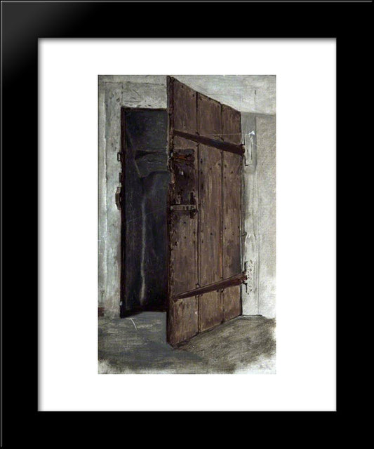 Doorway 20x24 Black Modern Wood Framed Art Print Poster by Stone, Marcus