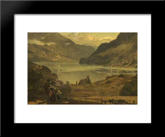 The Lake Of Brienz 20x24 Black Modern Wood Framed Art Print Poster by Stone, Marcus