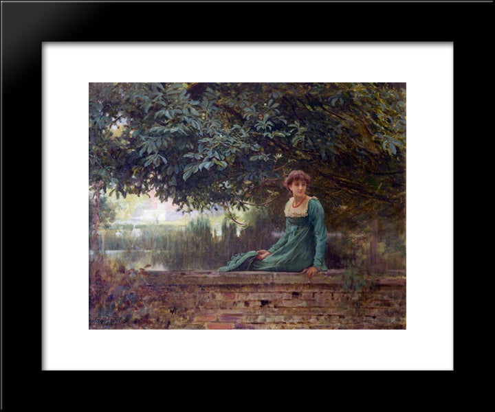 Waiting 20x24 Black Modern Wood Framed Art Print Poster by Stone, Marcus