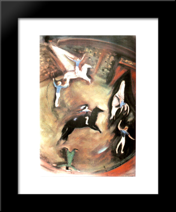 In Circus 20x24 Black Modern Wood Framed Art Print Poster by Sterian, Margareta