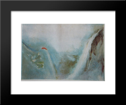 The Red Car 20x24 Black Modern Wood Framed Art Print Poster by Sterian, Margareta