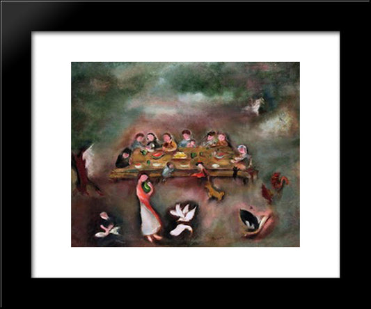 Wedding In The Backyard 20x24 Black Modern Wood Framed Art Print Poster by Sterian, Margareta
