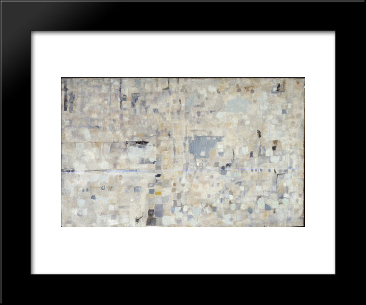 Blanche 20x24 Black Modern Wood Framed Art Print Poster by Vieira da Silva, Maria Helena