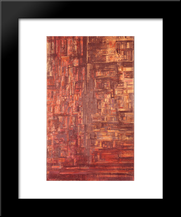 Untitled 20x24 Black Modern Wood Framed Art Print Poster by Vieira da Silva, Maria Helena