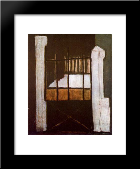 Villa Des Camelias 20x24 Black Modern Wood Framed Art Print Poster by Vieira da Silva, Maria Helena