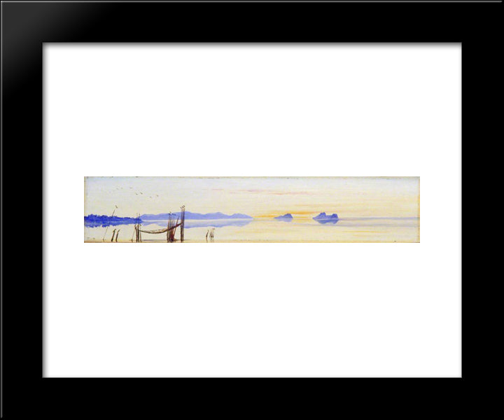 Mouth Of The Kuching River, Sarawak, Borneo 20x24 Black Modern Wood Framed Art Print Poster by North, Marianne