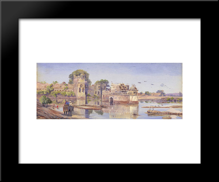 Rajput Forts 20x24 Black Modern Wood Framed Art Print Poster by North, Marianne