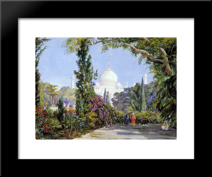 The Taj Mahal At Agra, North-West India 20x24 Black Modern Wood Framed Art Print Poster by North, Marianne