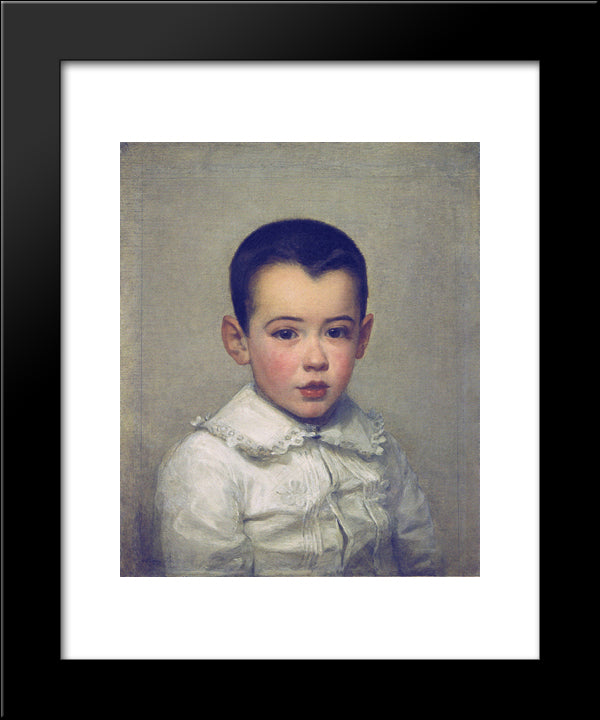 Pierre Bracquemond As Child 20x24 Black Modern Wood Framed Art Print Poster by Bracquemond, Marie