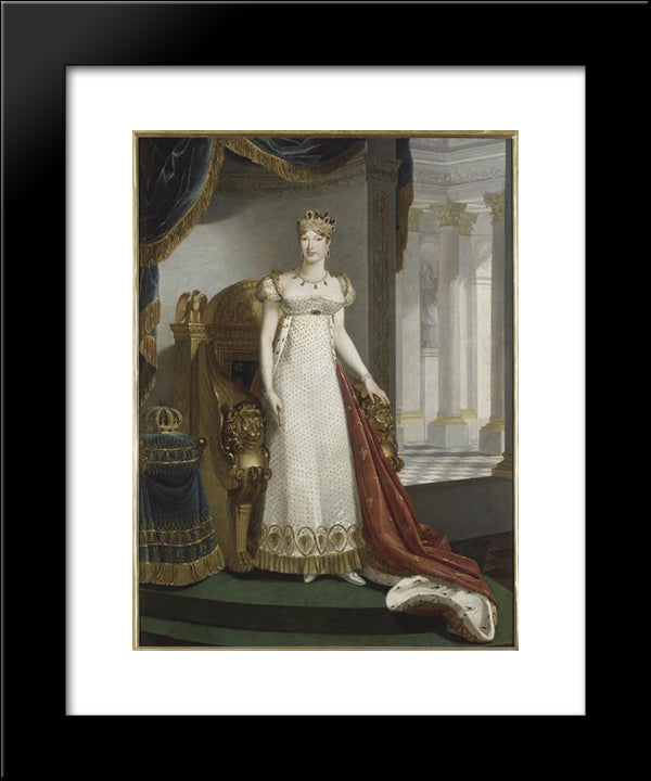 Empress Marie-Louise 20x24 Black Modern Wood Framed Art Print Poster by Benoist, Marie Guillemine