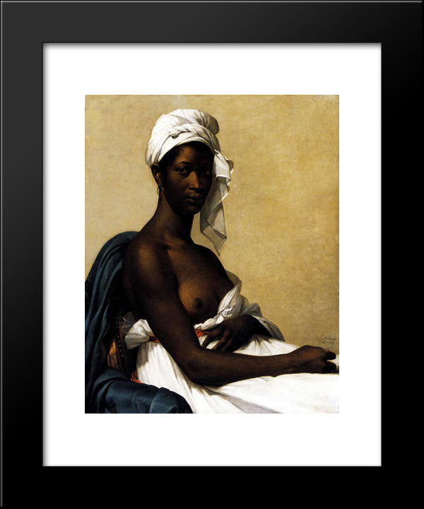 Portrait D'Une Negresse 20x24 Black Modern Wood Framed Art Print Poster by Benoist, Marie Guillemine