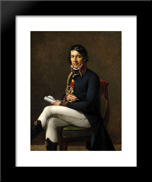 Portrait Of Baron Larrey 20x24 Black Modern Wood Framed Art Print Poster by Benoist, Marie Guillemine