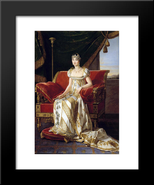 Portrait Of Pauline Bonaparte 20x24 Black Modern Wood Framed Art Print Poster by Benoist, Marie Guillemine