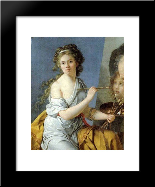 Self-Portrait 20x24 Black Modern Wood Framed Art Print Poster by Benoist, Marie Guillemine