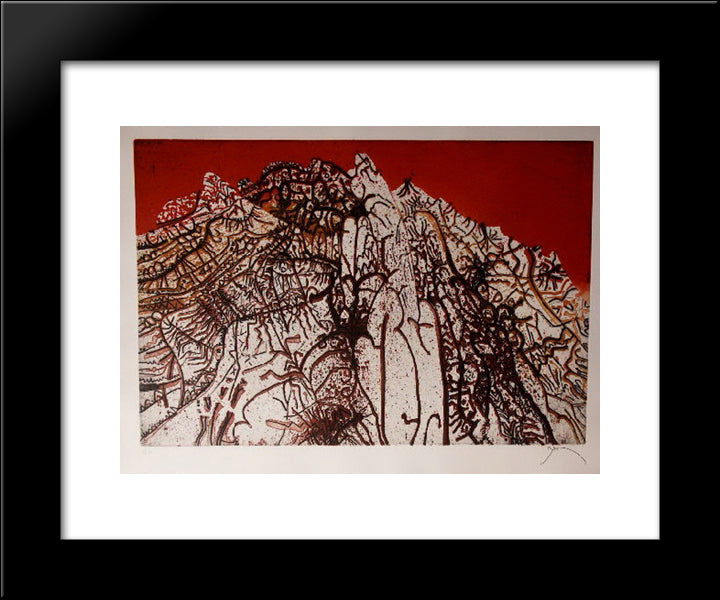 Alpille Rouge 20x24 Black Modern Wood Framed Art Print Poster by Prassinos, Mario