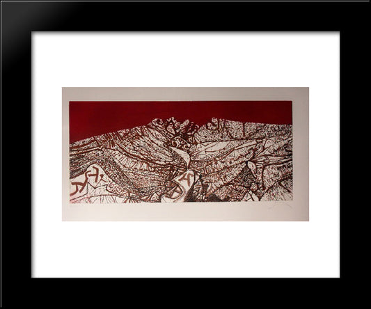 Calan 20x24 Black Modern Wood Framed Art Print Poster by Prassinos, Mario