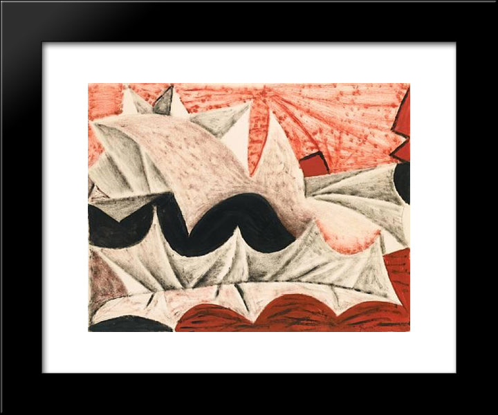 Composition 20x24 Black Modern Wood Framed Art Print Poster by Prassinos, Mario