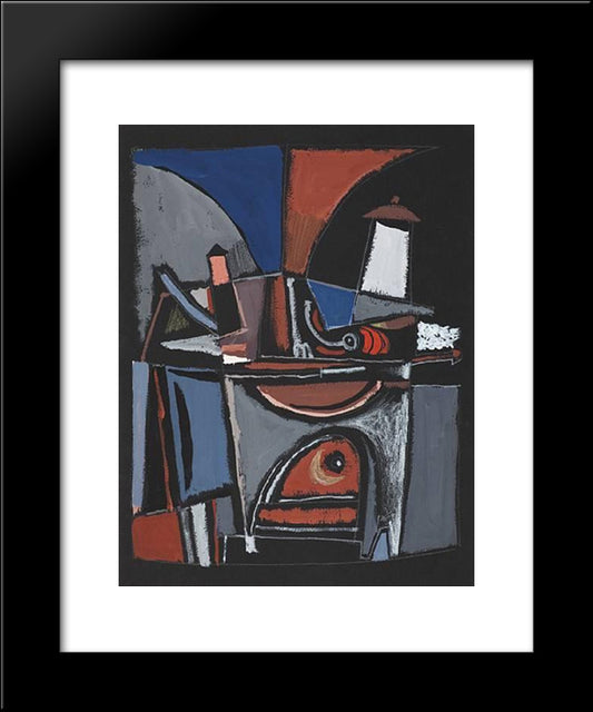 Cuisiniere 20x24 Black Modern Wood Framed Art Print Poster by Prassinos, Mario