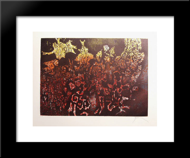 Jardin Couchant 20x24 Black Modern Wood Framed Art Print Poster by Prassinos, Mario