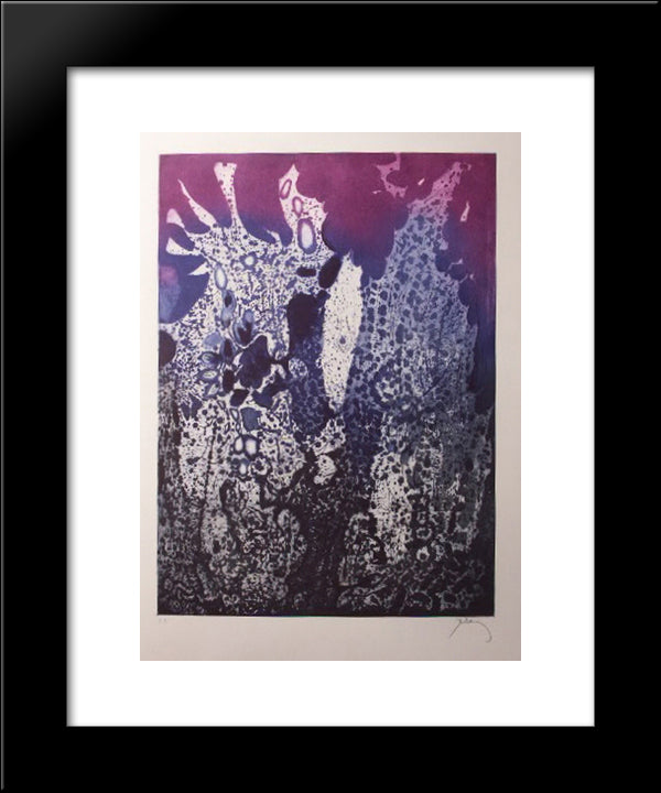 Jardin La Nuit 20x24 Black Modern Wood Framed Art Print Poster by Prassinos, Mario