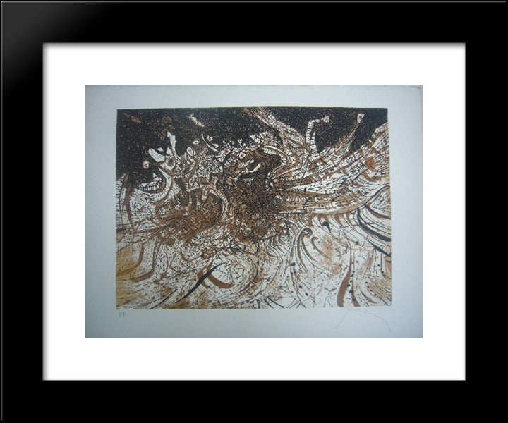 La Vague 20x24 Black Modern Wood Framed Art Print Poster by Prassinos, Mario