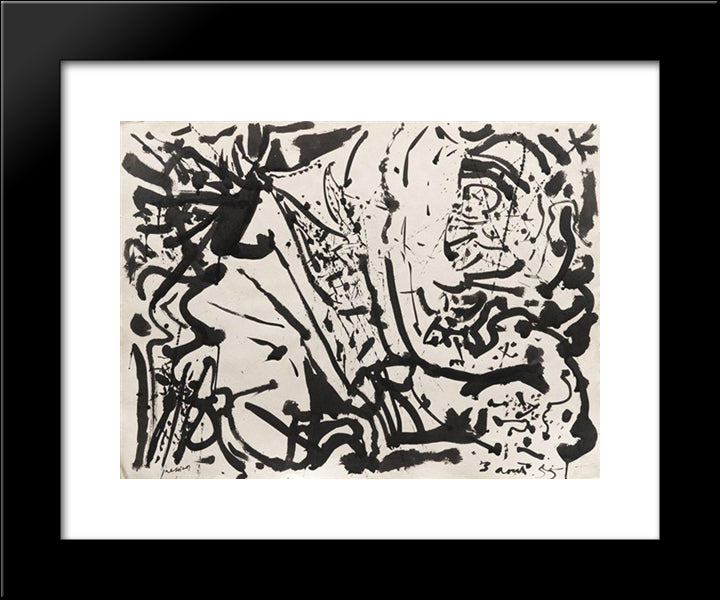 Paysage, Mp 216 20x24 Black Modern Wood Framed Art Print Poster by Prassinos, Mario