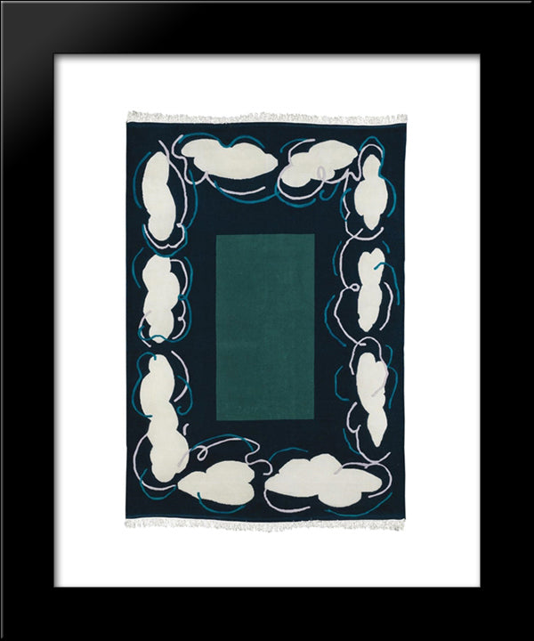 Cielo Par Terra 20x24 Black Modern Wood Framed Art Print Poster by Schifano, Mario