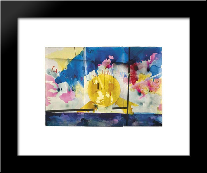 Fantasy Of The Natural Patient 20x24 Black Modern Wood Framed Art Print Poster by Schifano, Mario