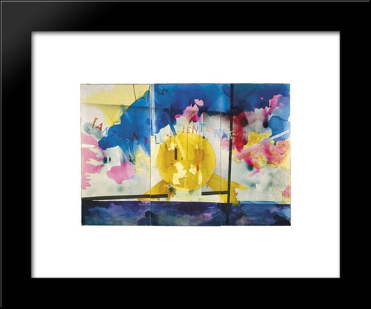 Fantasy Of The Natural Patient 20x24 Black Modern Wood Framed Art Print Poster by Schifano, Mario