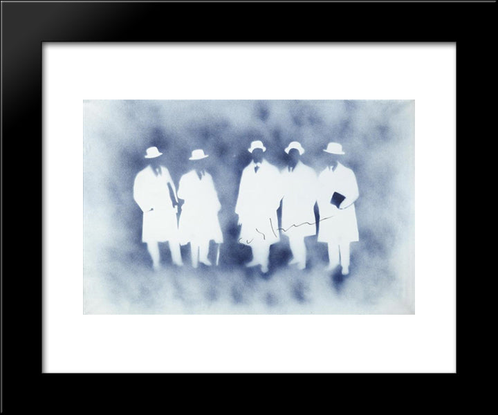 Futurismo Rivisitato 20x24 Black Modern Wood Framed Art Print Poster by Schifano, Mario