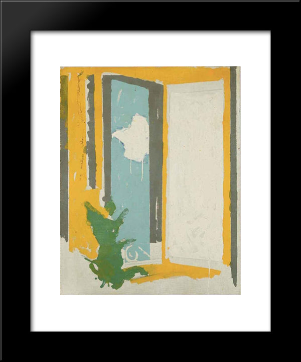 Interno + Esterno 20x24 Black Modern Wood Framed Art Print Poster by Schifano, Mario