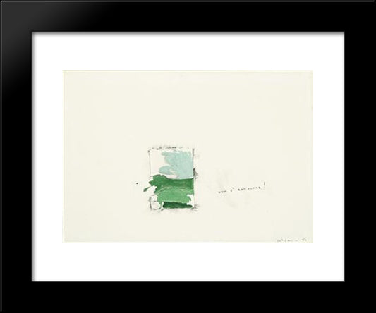 Non E Romantico! 20x24 Black Modern Wood Framed Art Print Poster by Schifano, Mario