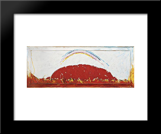 Paesaggio In Australia 20x24 Black Modern Wood Framed Art Print Poster by Schifano, Mario