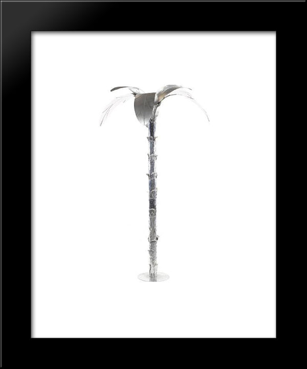 Per Costruzione Di Oasi 20x24 Black Modern Wood Framed Art Print Poster by Schifano, Mario