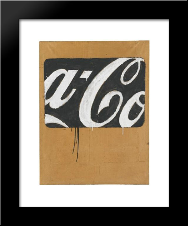 Propaganda 20x24 Black Modern Wood Framed Art Print Poster by Schifano, Mario