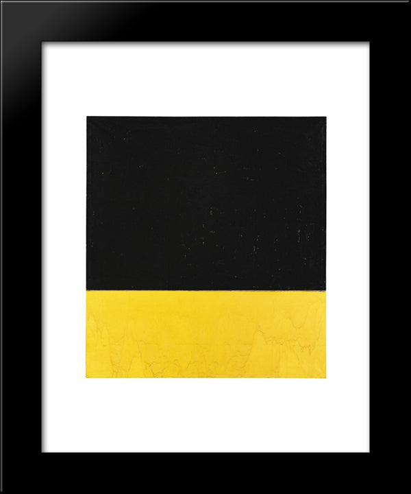 Segnaletico N.2 20x24 Black Modern Wood Framed Art Print Poster by Schifano, Mario
