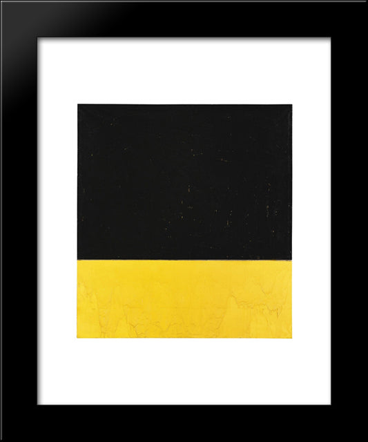 Segnaletico N.2 20x24 Black Modern Wood Framed Art Print Poster by Schifano, Mario