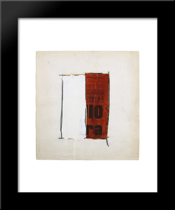 Untitled 20x24 Black Modern Wood Framed Art Print Poster by Schifano, Mario