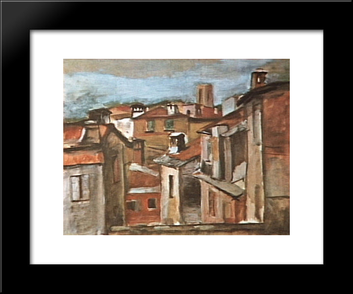 Lerici 20x24 Black Modern Wood Framed Art Print Poster by Zanini, Mario