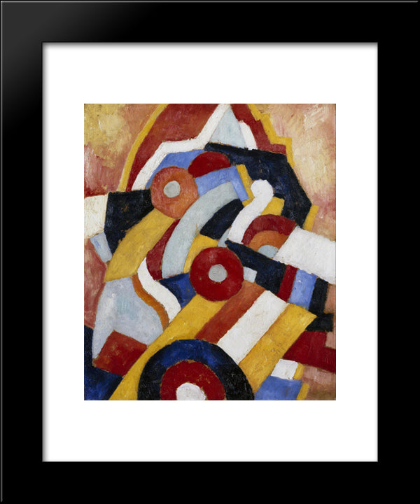 Abstraction 20x24 Black Modern Wood Framed Art Print Poster by Hartley, Marsden