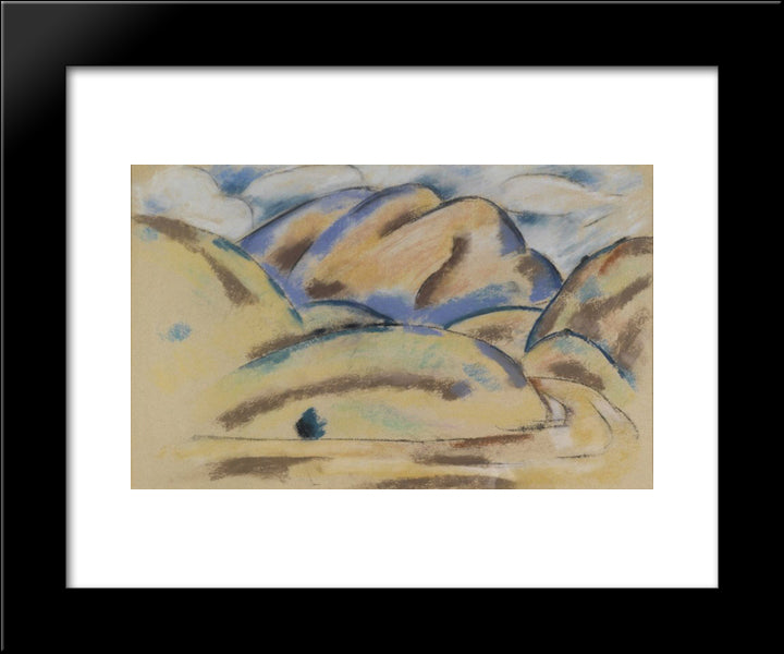 Landscape, New Mexico 20x24 Black Modern Wood Framed Art Print Poster by Hartley, Marsden