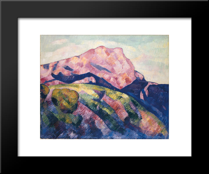 Mont Sainte-Victoire 20x24 Black Modern Wood Framed Art Print Poster by Hartley, Marsden