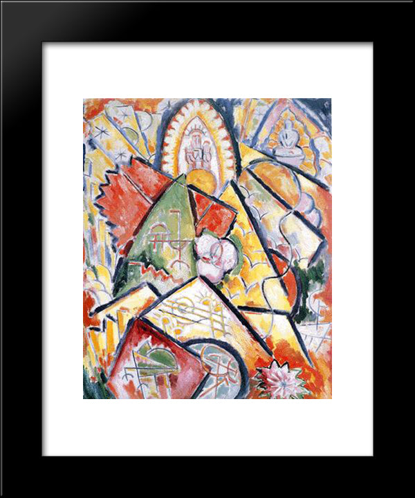 Musical Theme (Oriental Symphony) 20x24 Black Modern Wood Framed Art Print Poster by Hartley, Marsden