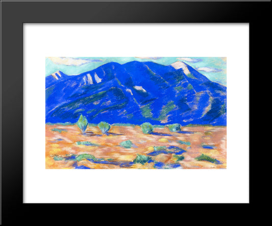 Pueblo Mountain 20x24 Black Modern Wood Framed Art Print Poster by Hartley, Marsden