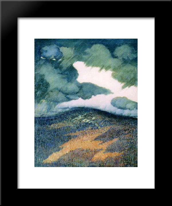 Storm Clouds, Maine 20x24 Black Modern Wood Framed Art Print Poster by Hartley, Marsden